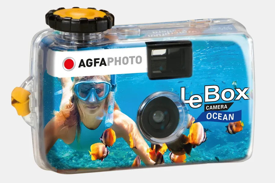 Jednorazowy wodoodporny aparat analogowy Agfa Photo LeBox Ocean 400 ISO / 27 klatek